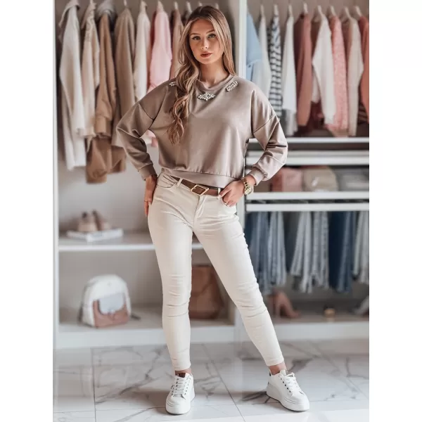  Dámské džíny DSTREET LODGE UY2434 BÉŽOVÁ 
