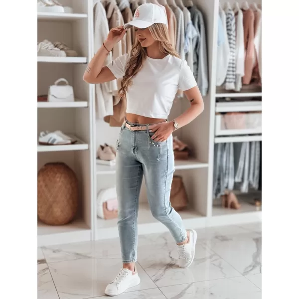  Dámské kalhoty DSTREET BLINGBLING UY2451 MODRÁ 