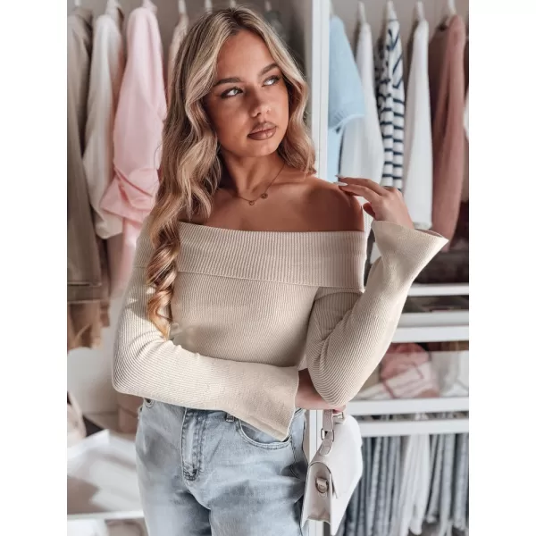  Dámský svetr DSTREET SHOWIT MY2428 BÉŽOVÁ 