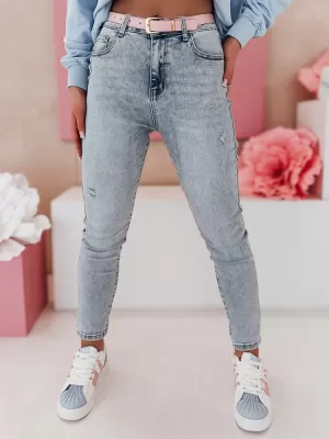 Dámské kalhoty DSTREET SKINNEX UY2476 MODRÁ