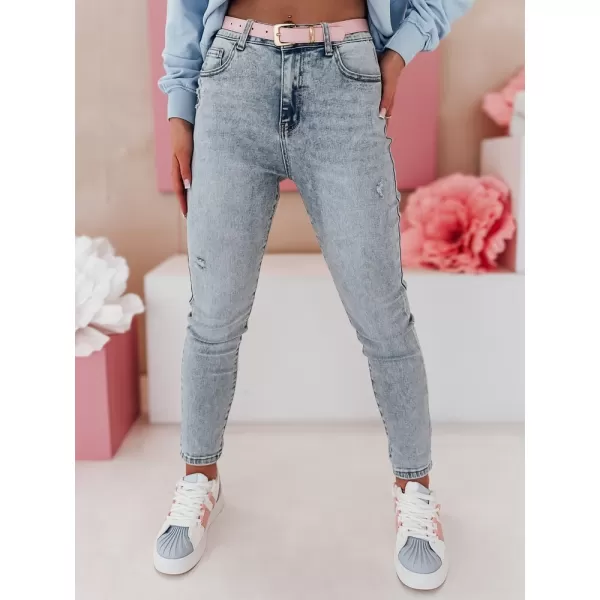  Dámské kalhoty DSTREET SKINNEX UY2476 MODRÁ 