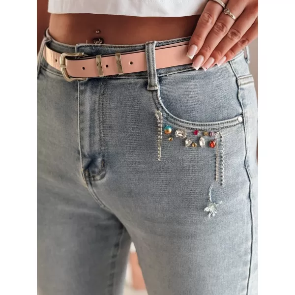  Dámské kalhoty DSTREET BLINGBLING UY2451 MODRÁ 