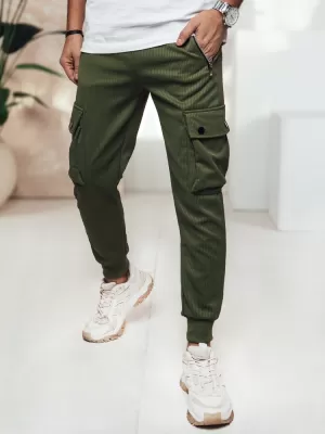 Pánské kalhoty DSTREET UX4460 ZELENÁ