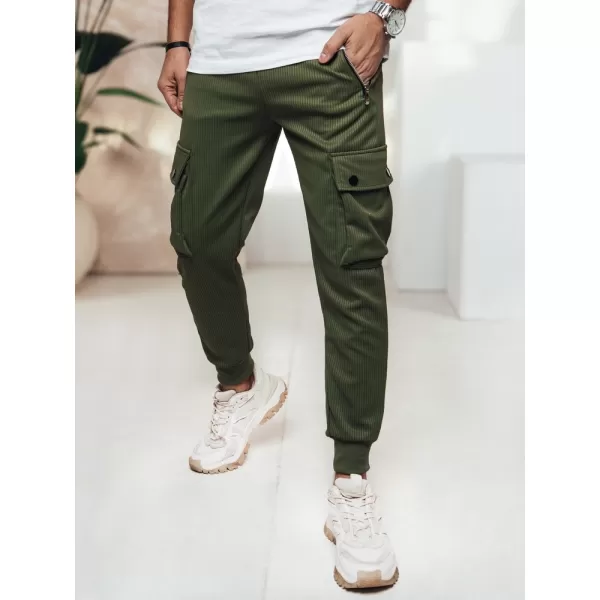 Pánské kalhoty DSTREET UX4460 ZELENÁ 