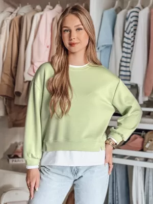 Dámská mikina DSTREET LUZZIO BY1381 SVĚTLE ZELENÁ