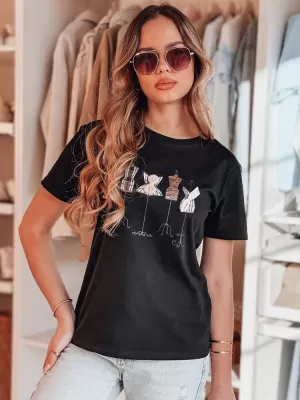 Dámské triko DSTREET RY2729 ČERNÁ