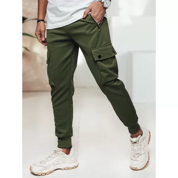  Pánské kalhoty DSTREET UX4460 ZELENÁ 