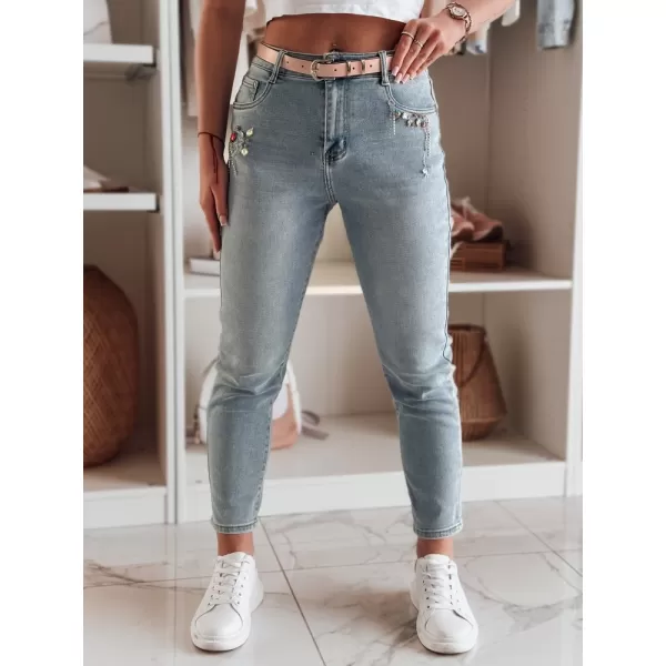  Dámské kalhoty DSTREET BLINGBLING UY2451 MODRÁ 