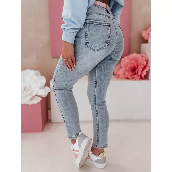  Dámské kalhoty DSTREET SKINNEX UY2476 MODRÁ 