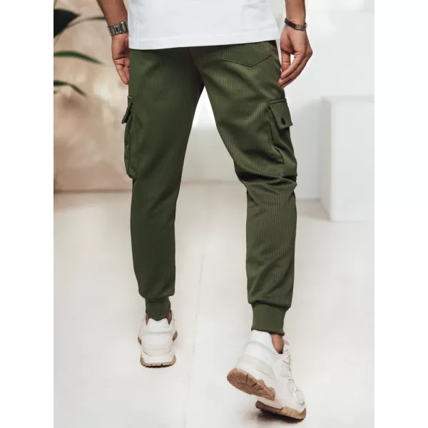  Pánské kalhoty DSTREET UX4460 ZELENÁ 