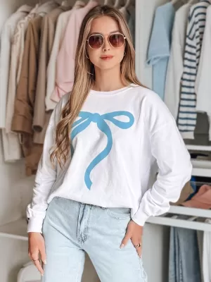 Dámská mikina DSTREET SOFTTIE BY1376 BÍLÁ