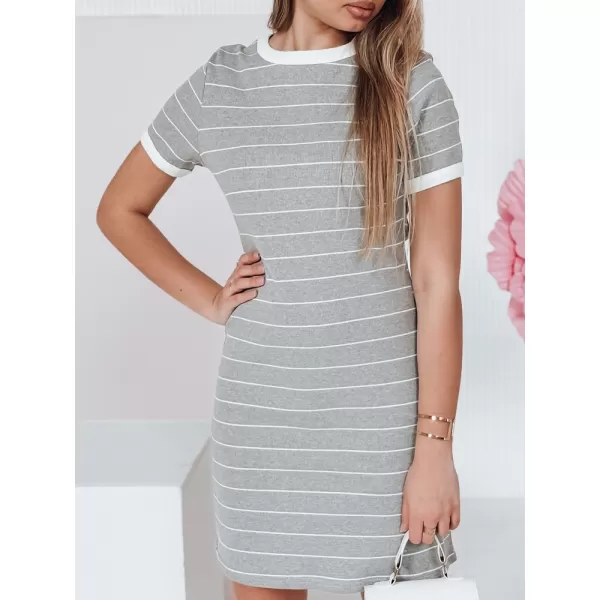  Dámské šaty DSTREET FITLINES EY2580 BÍLÁ 
