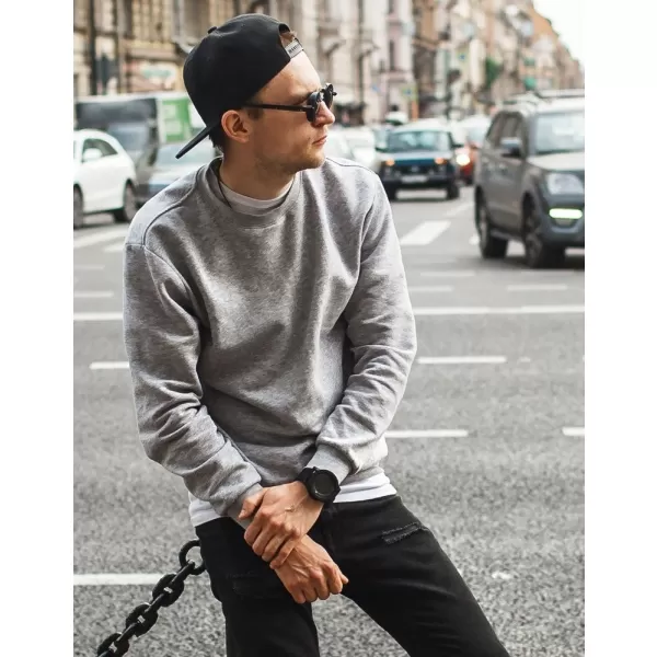  Pánská mikina DSTREET BX3354 SVĚTLE ŠEDÁ 