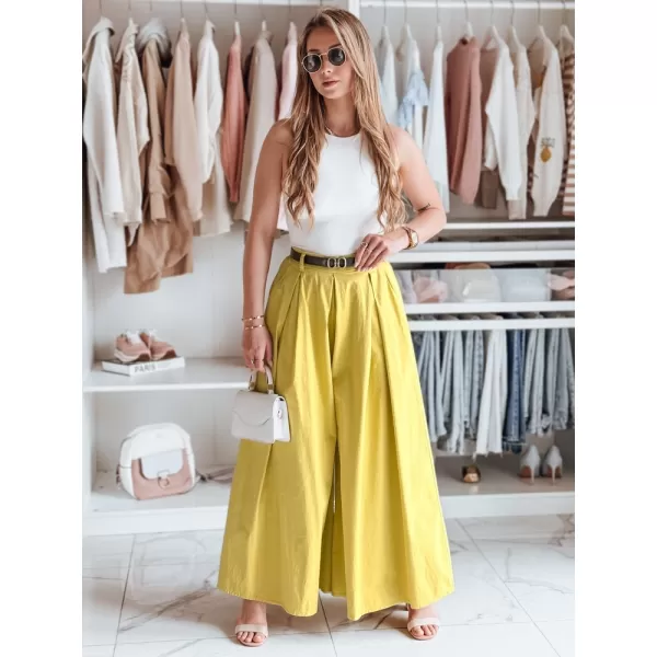  Dámské kalhoty DSTREET FLOWES UY2589 ŽLUTÁ 
