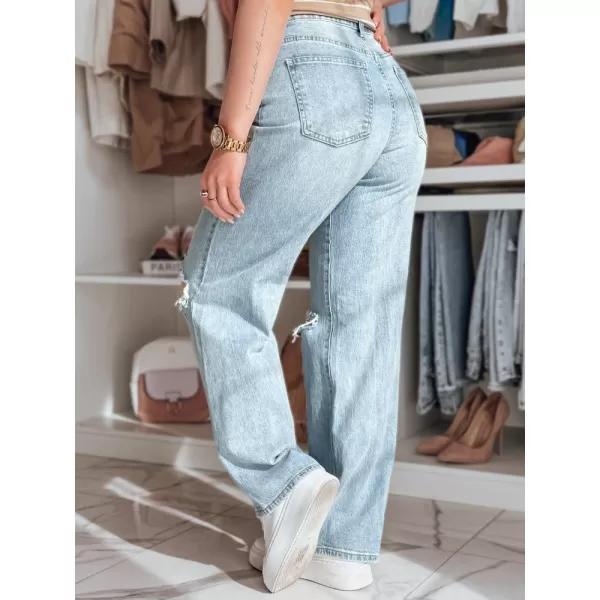  Dámské džíny DSTREET STYLLEG UY2491 MODRÁ 