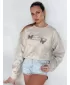Dámská mikina DSTREET SPARKI BY1406 SVĚTLE ŠEDÁ