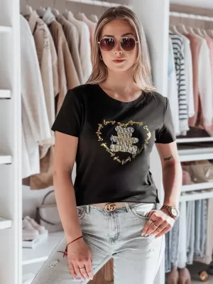 Dámská triko DSTREET TEDDYCAP RY2746 ČERNÁ