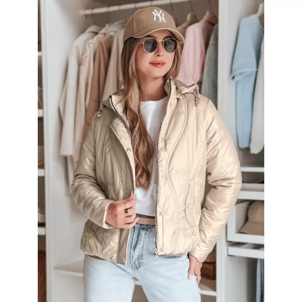  Dámská bunda DSTREET MARISSIA TY4851 BÉŽOVÁ 