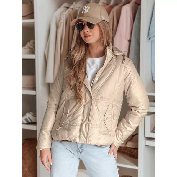  Dámská bunda DSTREET MARISSIA TY4851 BÉŽOVÁ 