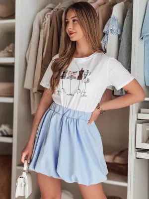 Dámská sukně DSTREET PUFFELLA CY0502 SVĚTLE MODRÁ