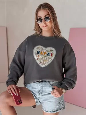 Dámská mikina DSTREET SESRDUCHOVA BY1441 TMAVĚ ŠEDÁ