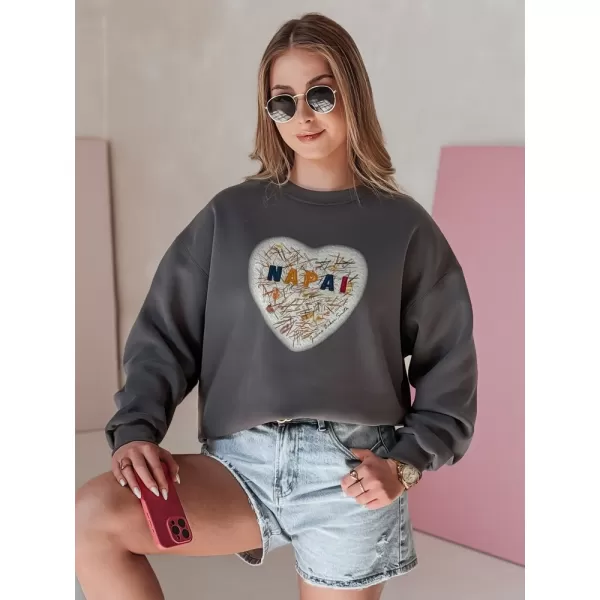  Dámská mikina DSTREET SESRDUCHOVA BY1441 TMAVĚ ŠEDÁ 