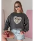 Dámská mikina DSTREET SESRDUCHOVA BY1441 TMAVĚ ŠEDÁ