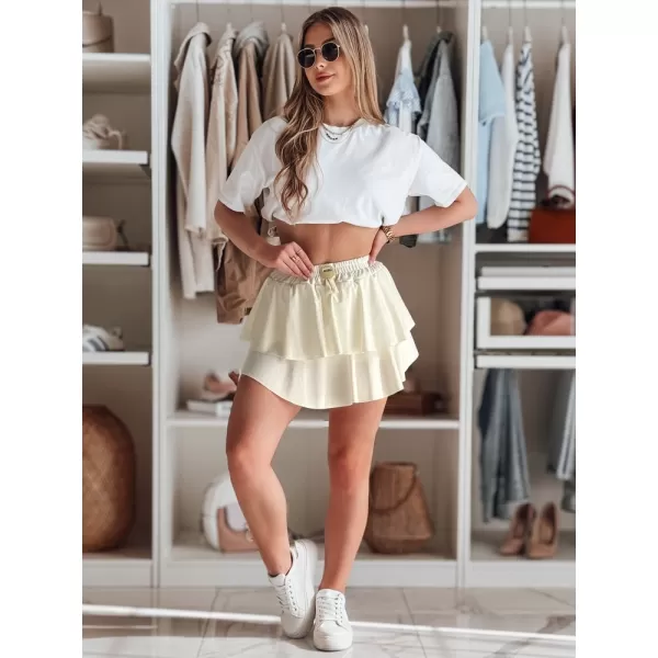  Dámská sukně DSTREET FALBELA CY0493 BÍLÁ 
