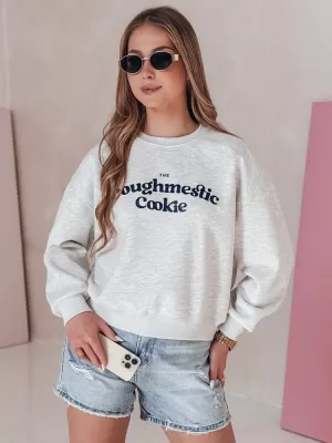 Dámská mikina DSTREET COOKIES BY1444 SVĚTLE ŠEDÁ
