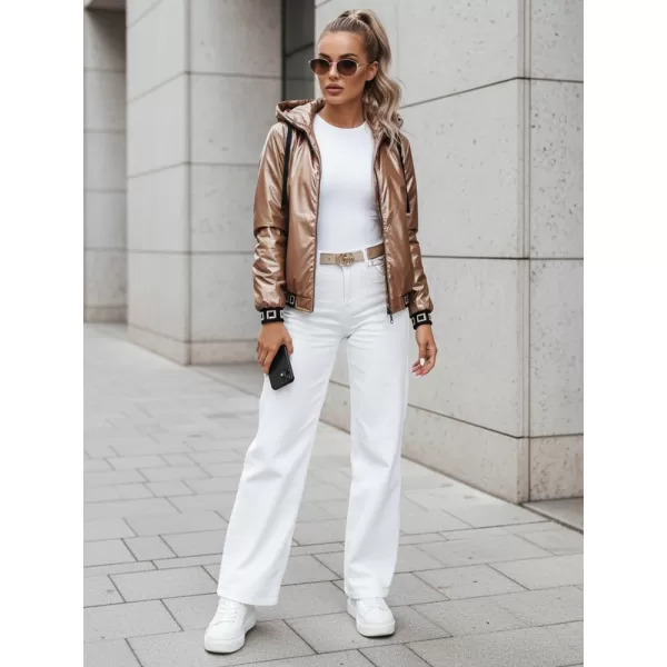  Dámská bunda DSTREET BOMBESS TY4913 BÉŽOVÁ 