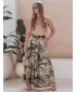 Dámské kalhoty DSTREET FLOWES UY2562 SVĚTLE ZELENÁ