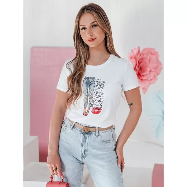  Dámské triko DSTREET TRENDAY RY2825 BÍLÁ 