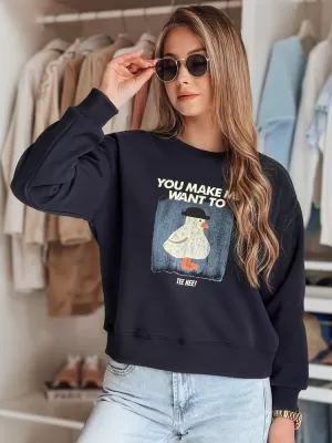 Dámská mikina DSTREET GOOSHY BY1428 TMAVĚ MODRÁ