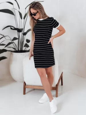 Dámské šaty DSTREET FITLINES EY2584 ČERNÁ