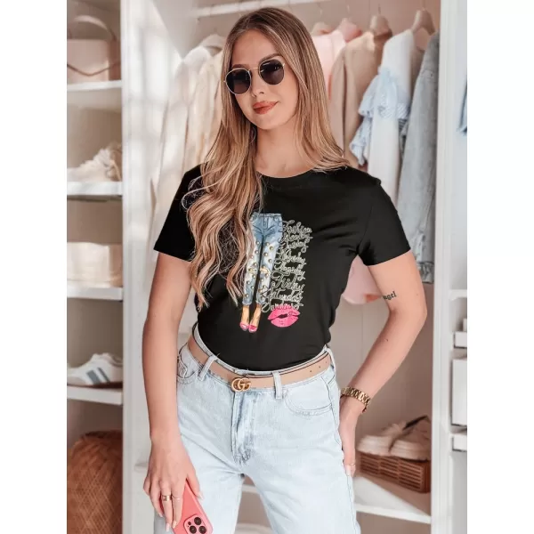  Dámské triko DSTREET TRENDAY RY2824 ČERNÁ 