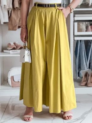 Dámské kalhoty DSTREET FLOWES UY2589 ŽLUTÁ