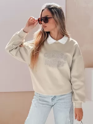 Dámská mikina DSTREET HAPIRES BY1483 BÉŽOVÁ