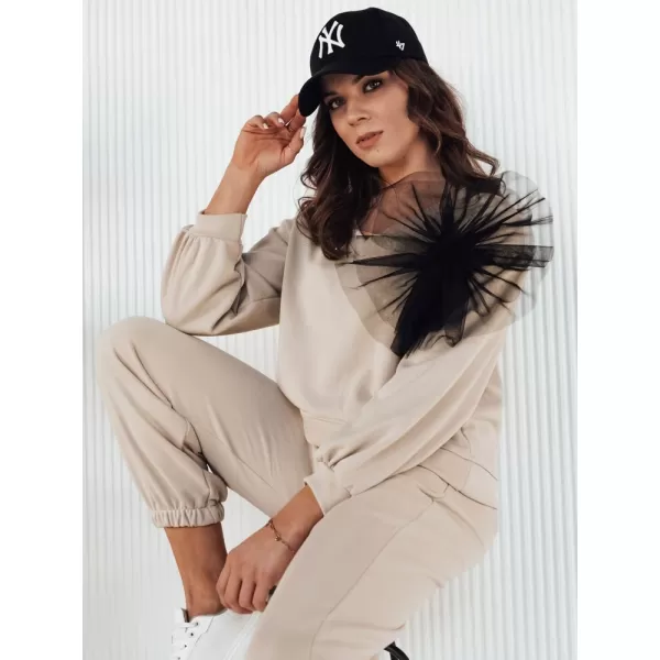  Dámská mikina DSTREET FILAN BY1259 BÉŽOVÁ 