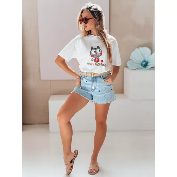  Dámské kraťasy DSTREET STARSHINE SY0463 MODRÁ 