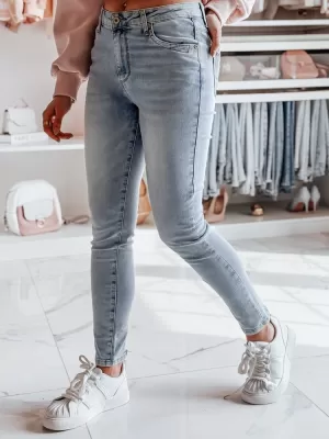 Dámské džíny DSTREET ZIPSKINS UY2385 SVĚTLE MODRÁ