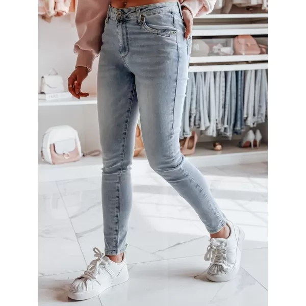  Dámské džíny DSTREET ZIPSKINS UY2385 SVĚTLE MODRÁ 