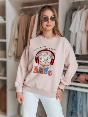 Dámská mikina DSTREET LALA VIBE BY1505 RŮŽOVÁ
