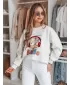 Dámská mikina DSTREET LALA VIBE BY1503 SVĚTLE ŠEDÁ
