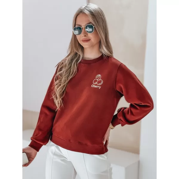  Dámská mikina DSTREET CHERSOFT BY1398 ČERVENÁ 