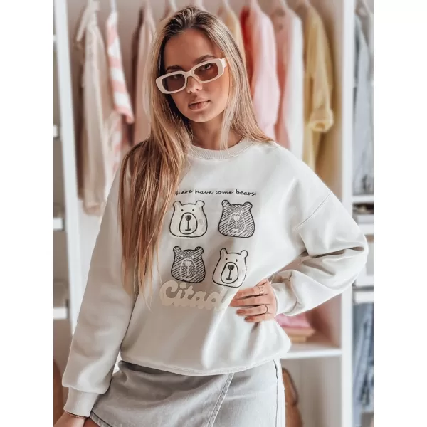  Dámská mikina DSTREET MISOBEARS BY1436 SVĚTLE ŠEDÁ 