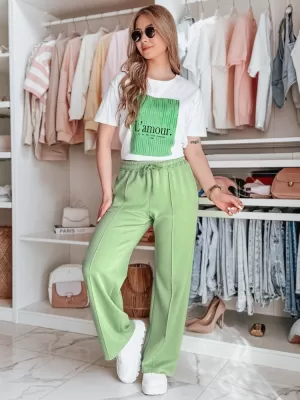 Dámské kalhoty DSTREET DRESSANIK UY2698 ZELENÁ