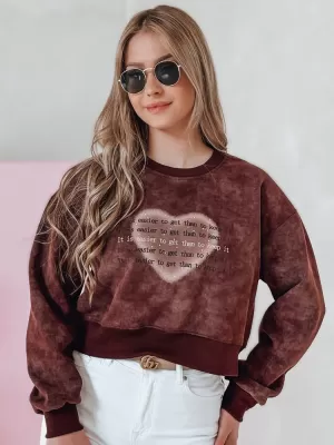 Dámská mikina DSTREET DESSER BY1463 BORDOVÁ