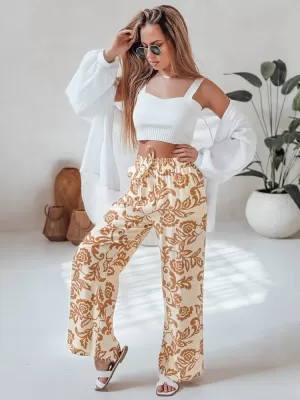 Dámské kalhoty DSTREET LOVEGARDEN UY2657 KARAMELOVÁ