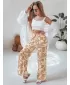 Dámské kalhoty DSTREET LOVEGARDEN UY2657 KARAMELOVÁ