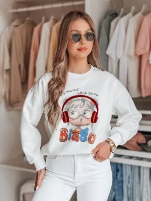 Dámská mikina DSTREET LALA VIBE BY1504 BÍLÁ